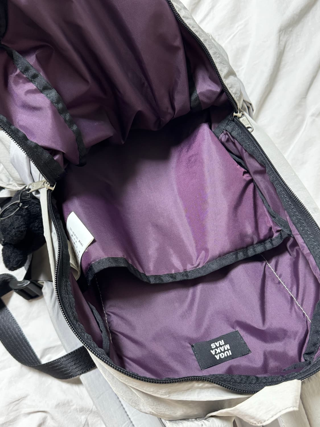 이우가마카라스 노티드 백팩 실버 상품이미지6