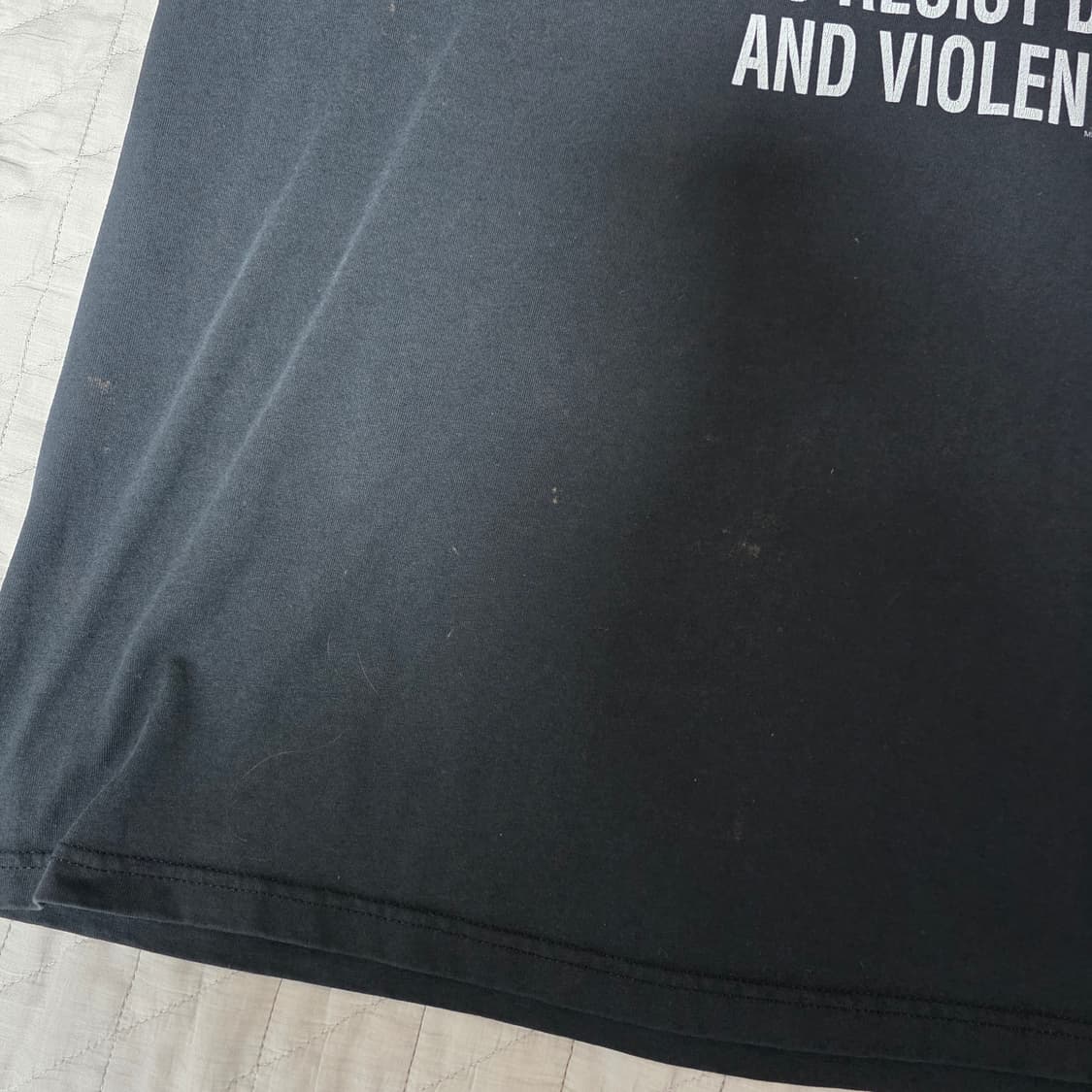 [XL] 90s 빈티지 DARE 티셔츠 블랙 ver. 후룻4 블리칭 상품이미지3