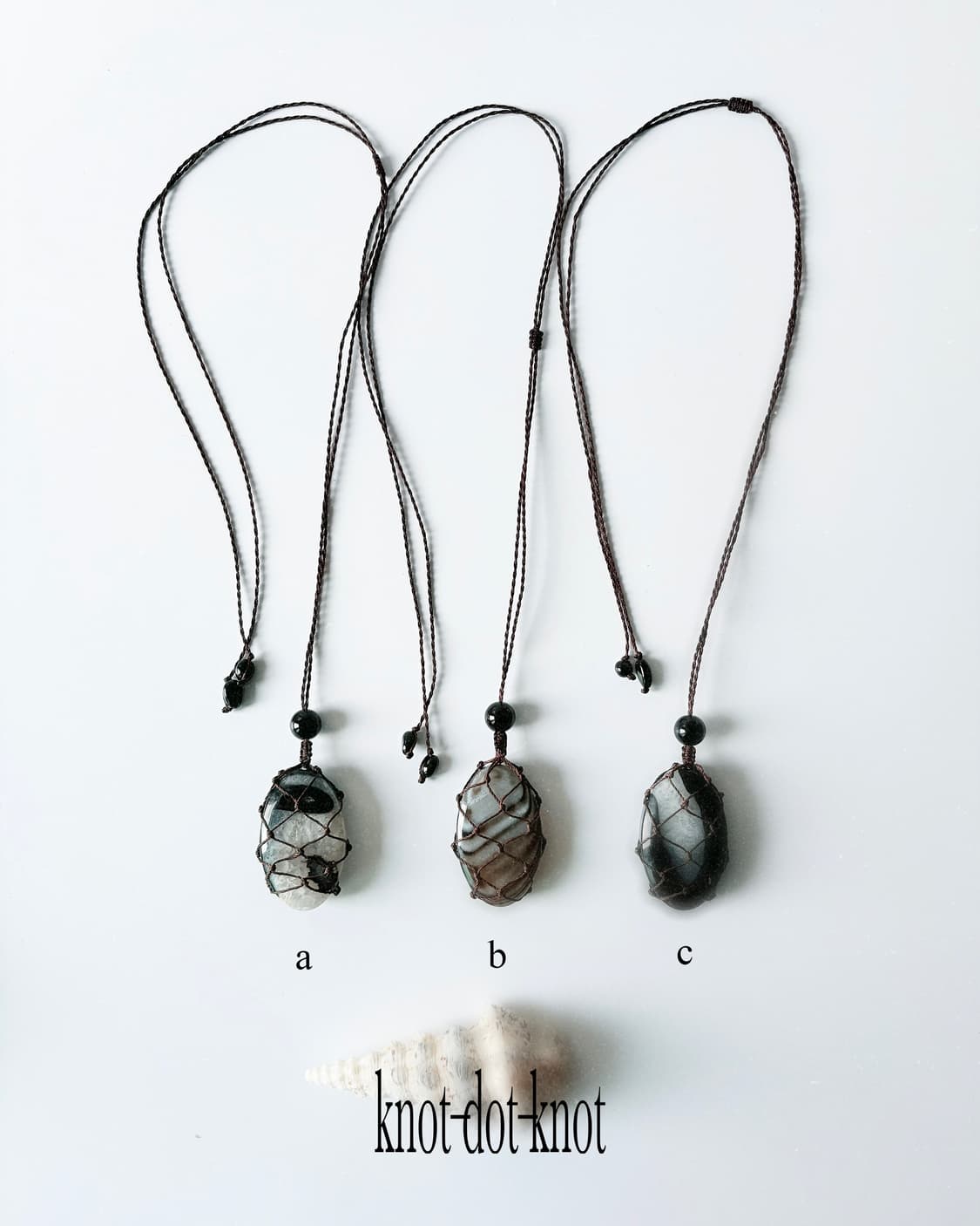 [knot•dot•knot] black agate necklace 상품이미지2