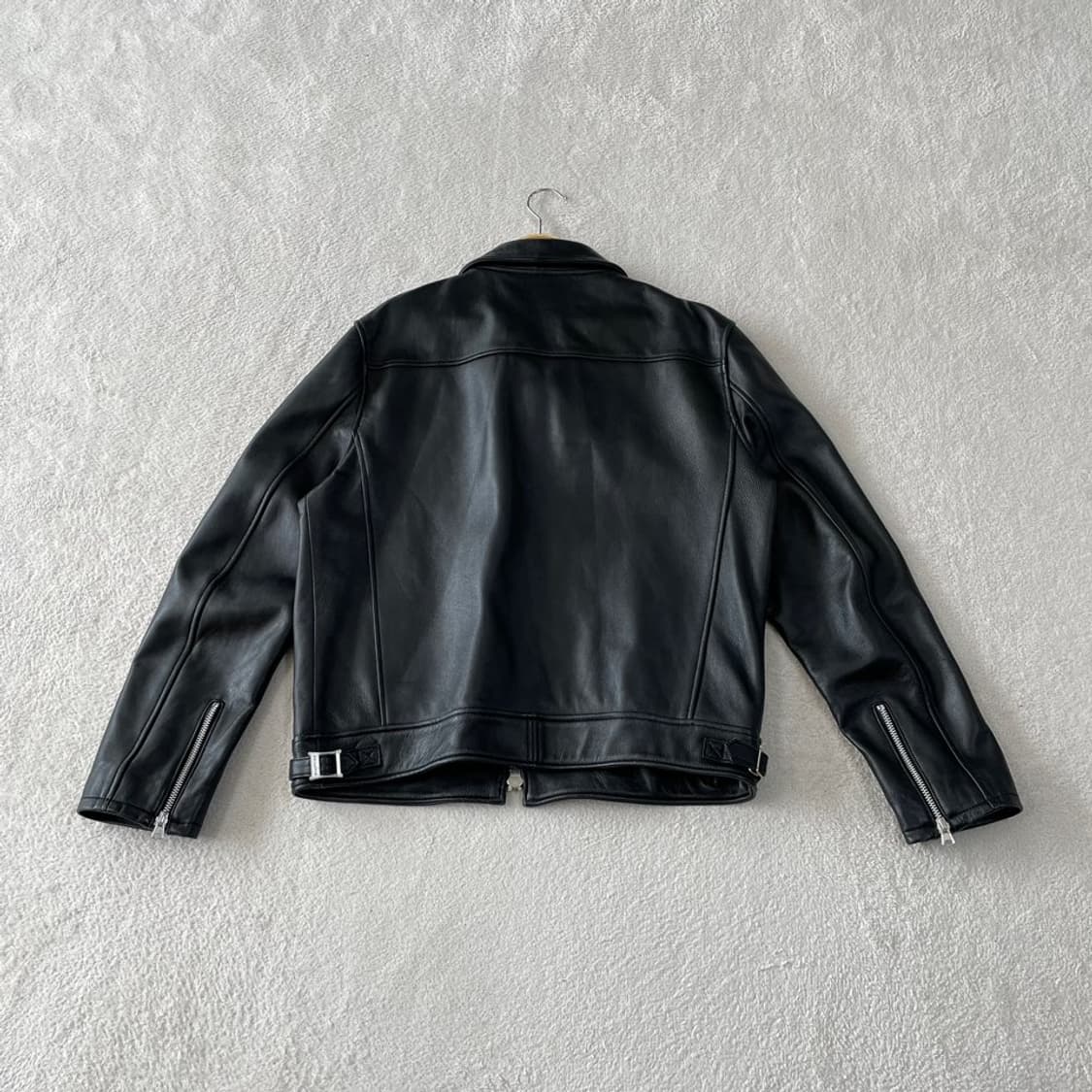 L 디아프바인 싱글 양가죽 램스킨 라이더자켓 40 상품이미지7