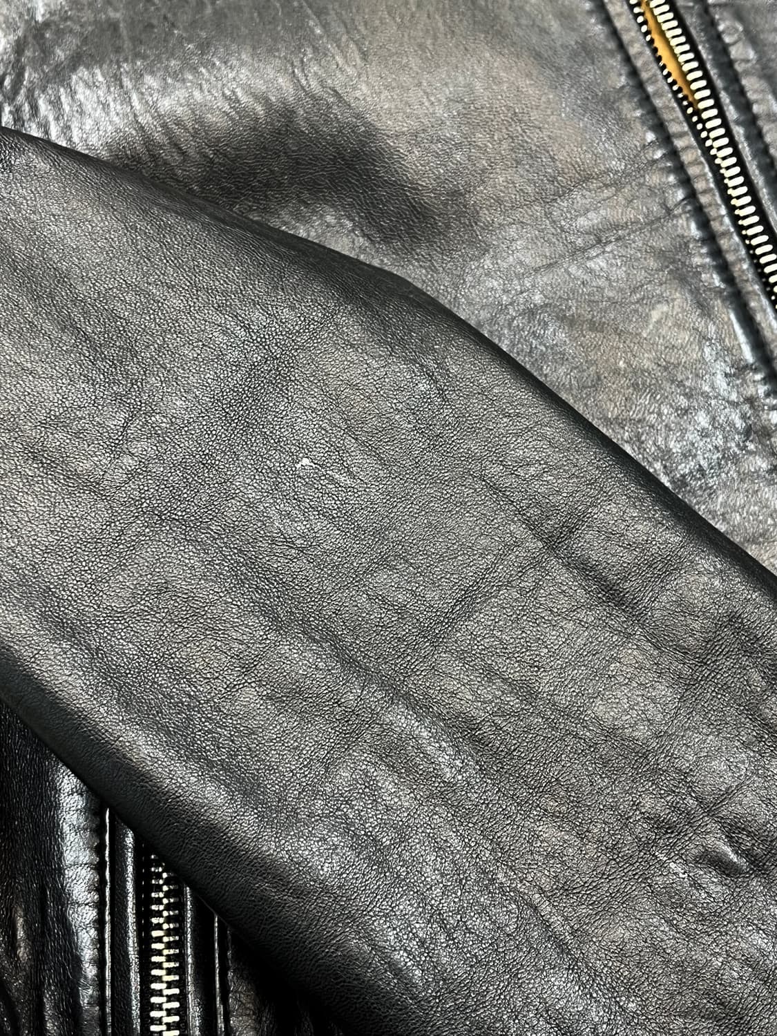 베네통 램 레더 바이커 자켓 상품이미지10