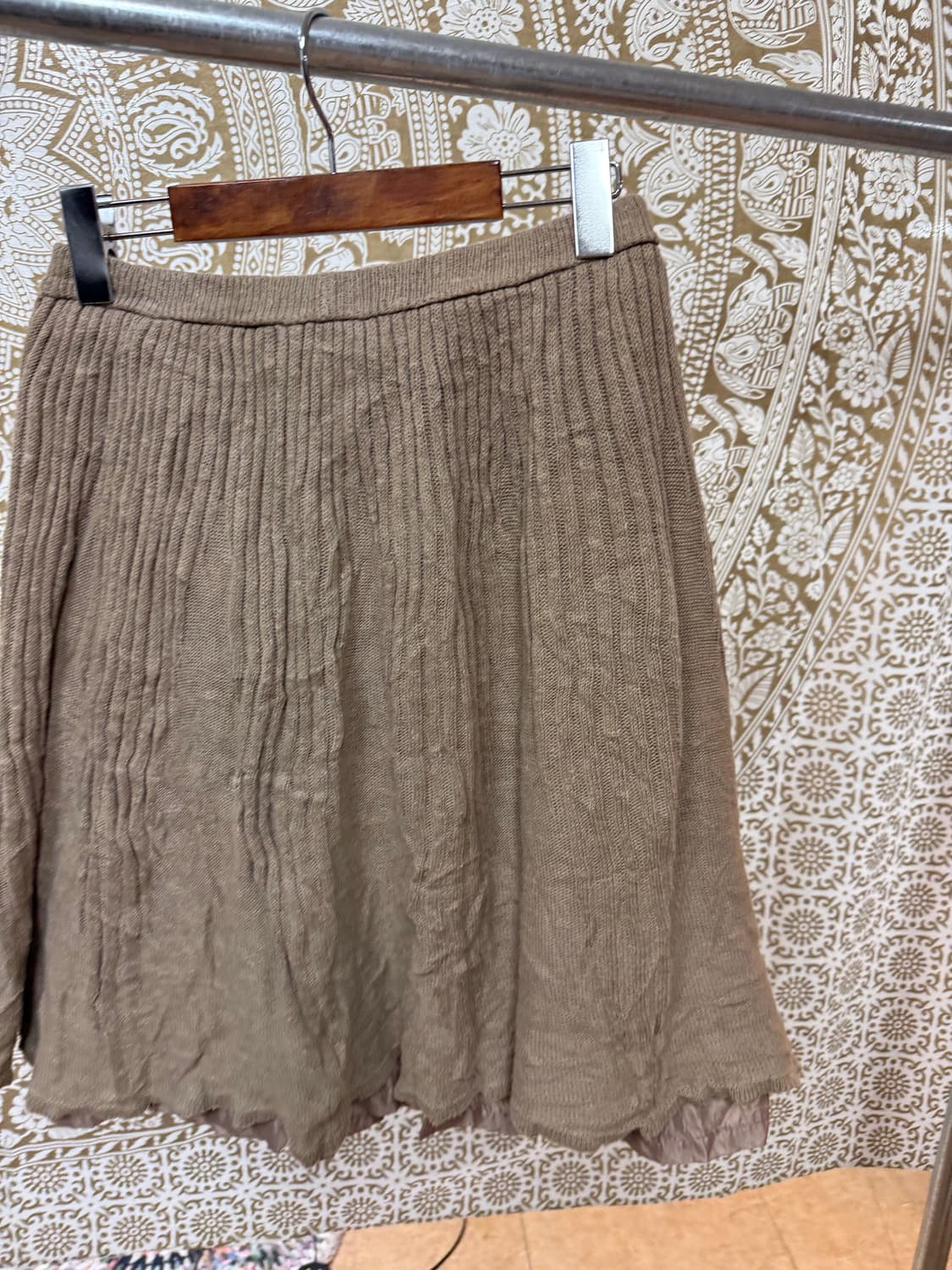 제페니즈 빈티지 여성 니트 밴딩 미디스커트 상품이미지4