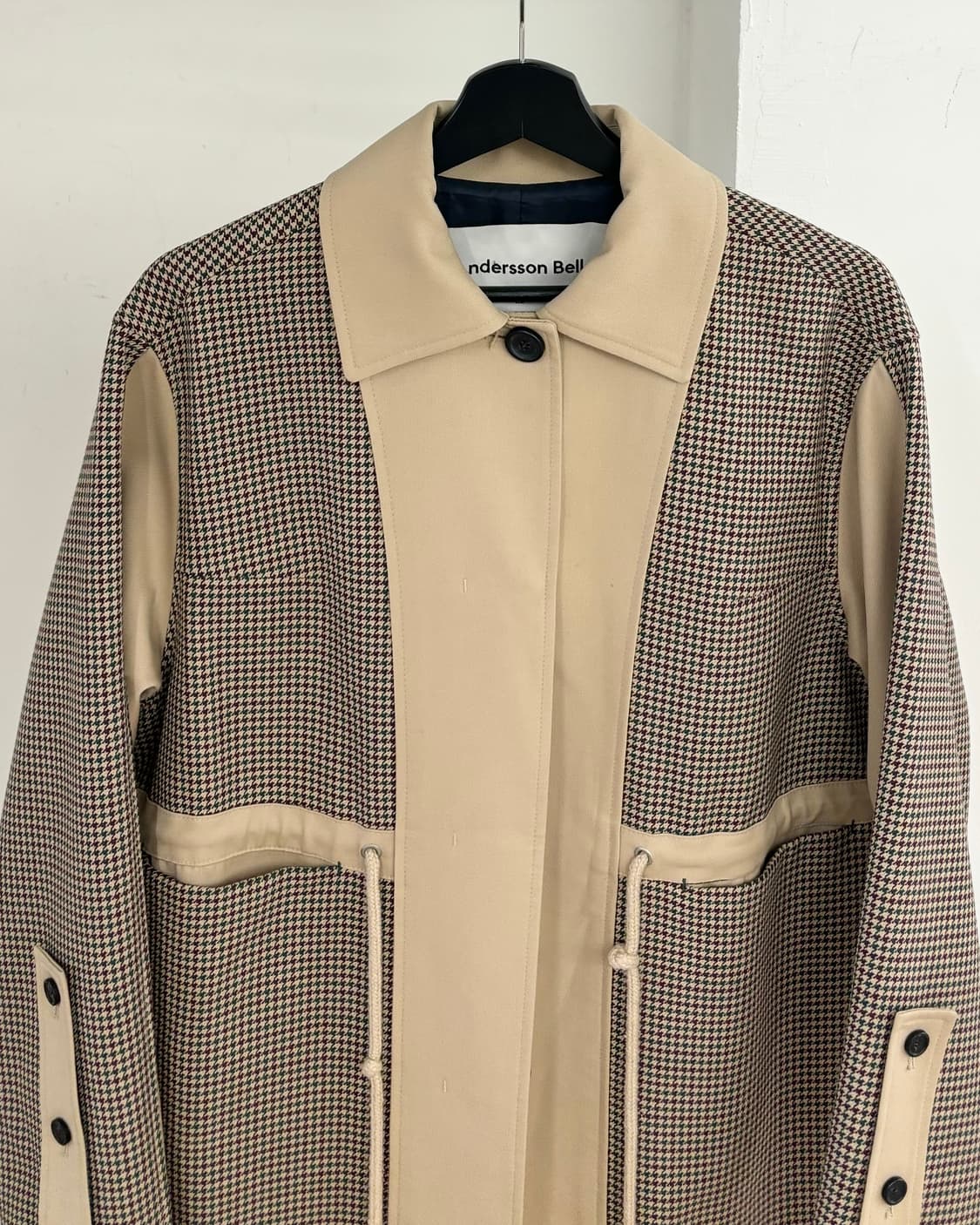 앤더슨 벨 체크 콘트라스트 우스티드 트렌치 코트 상품이미지2