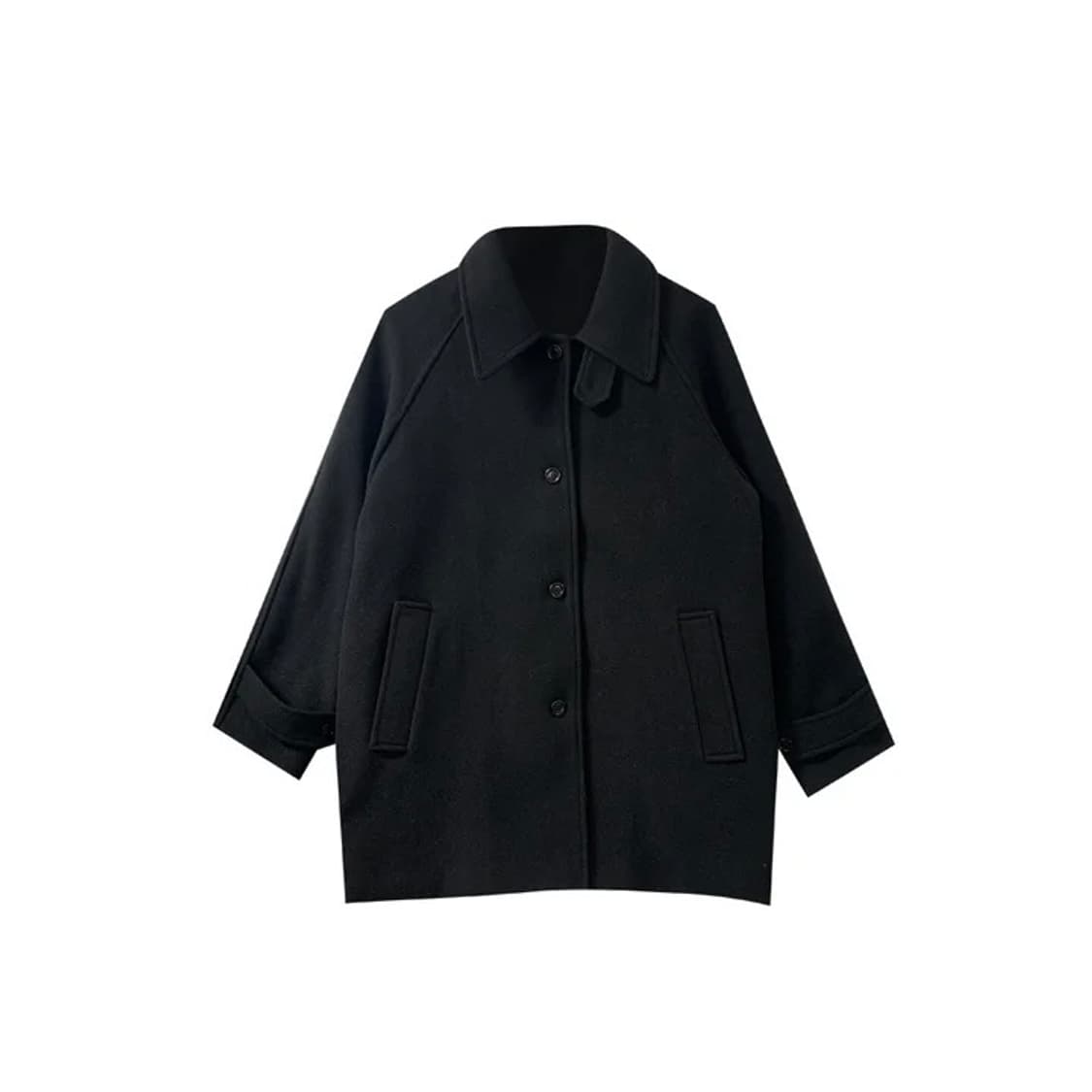 리스훅 울 하이넥 누빔 미디 코트 상품이미지1