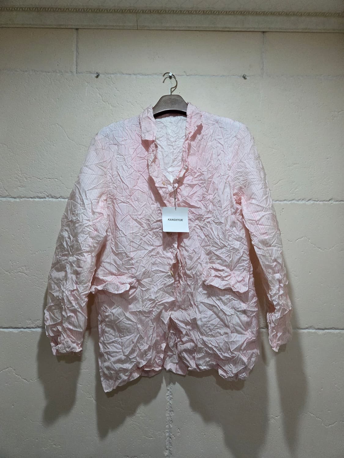 강혁 에어백 스트라이프 슈링크 자켓 라지 상품이미지1