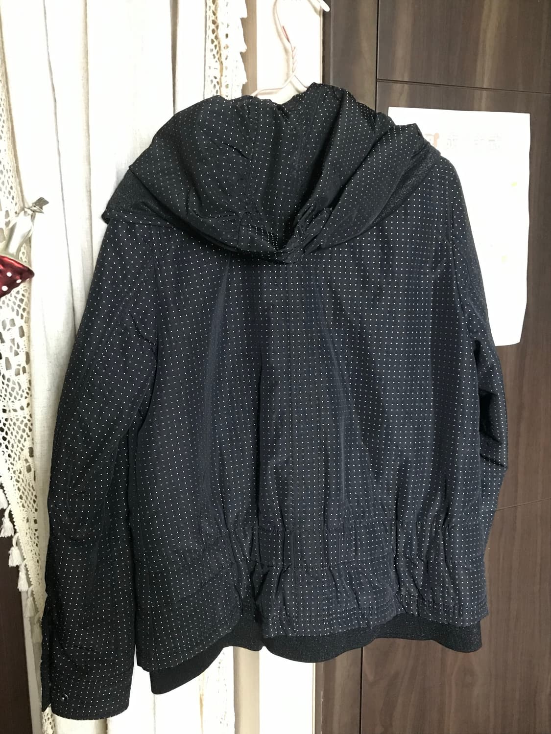 빈티지 도트 패딩 후드집업 상품이미지3