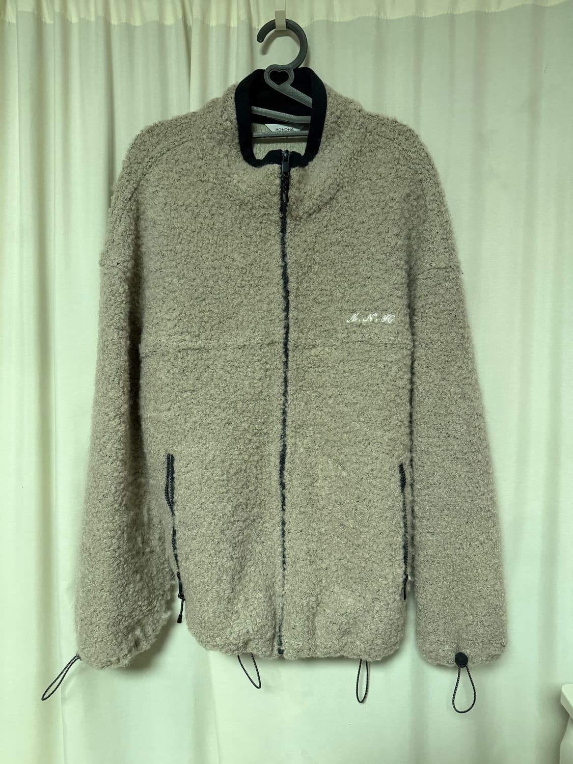 모노하 컬리 플리스 자켓 베이지 상품이미지2