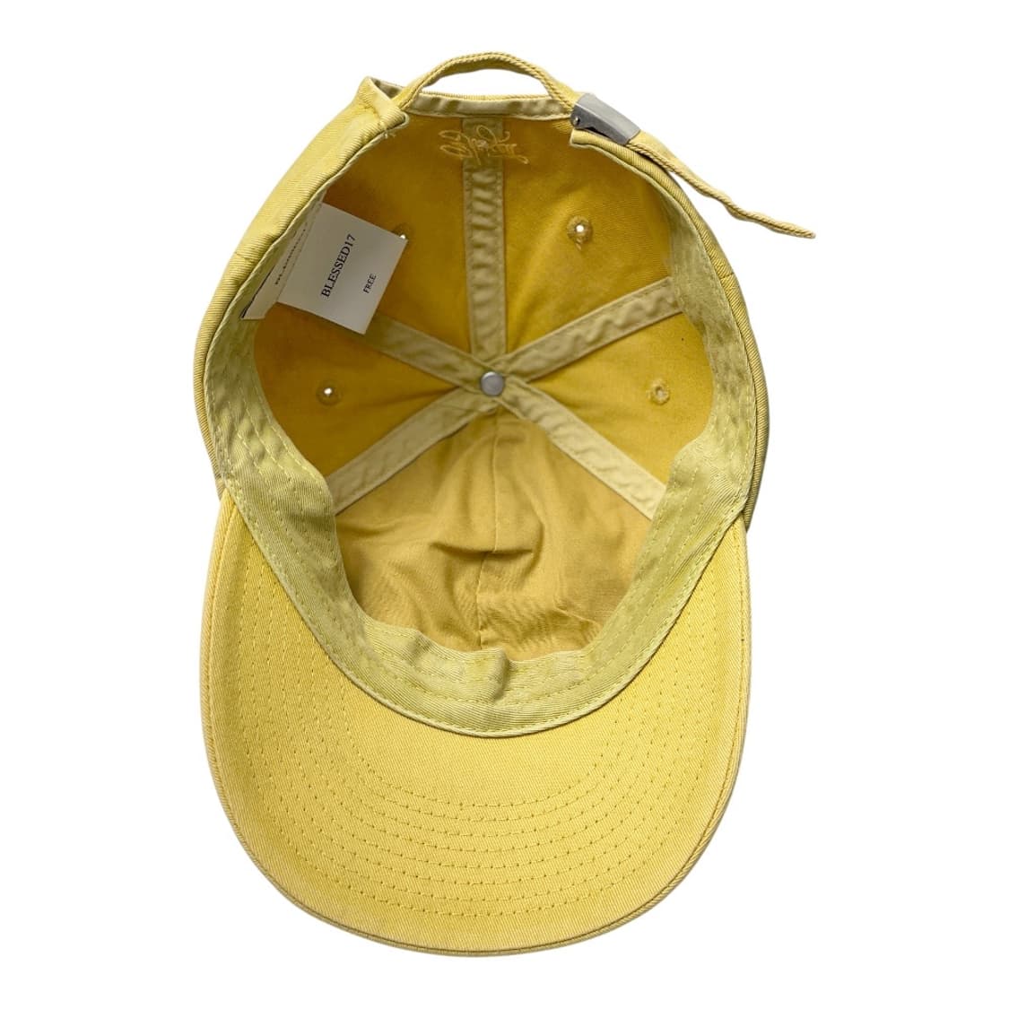 BLESSED17 빈티지 볼캡 모자 커플 옐로우/민트 세트 상품이미지4