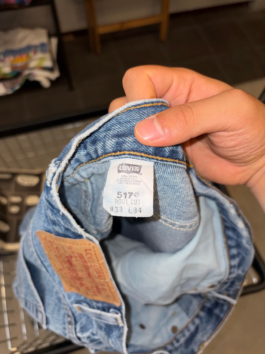 Early 00’s Levi’s 517 USA flare denim 상품이미지10