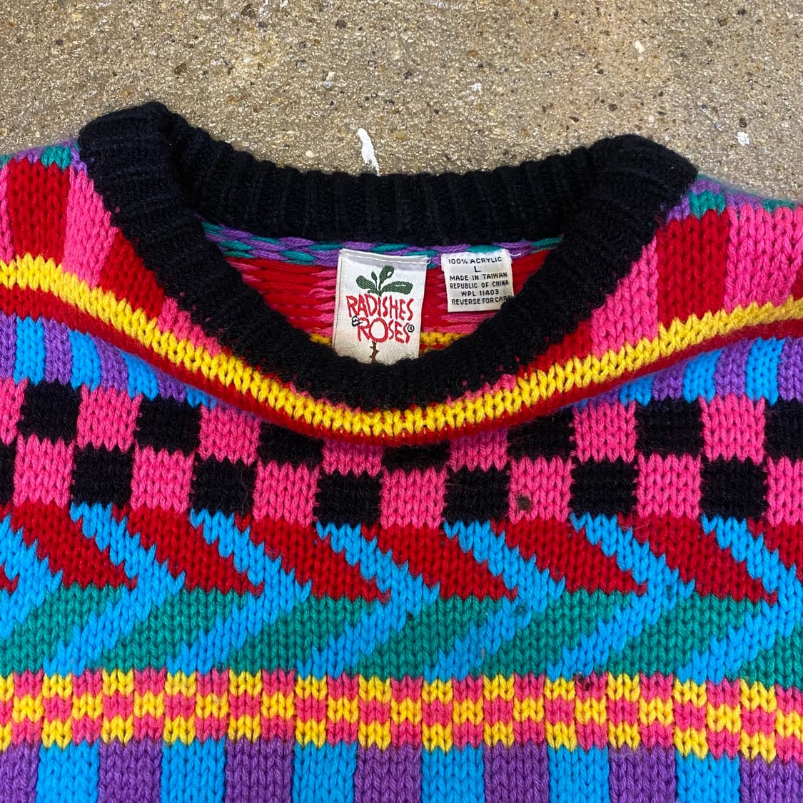 90s USA 빈티지 패턴 니트 상품이미지2