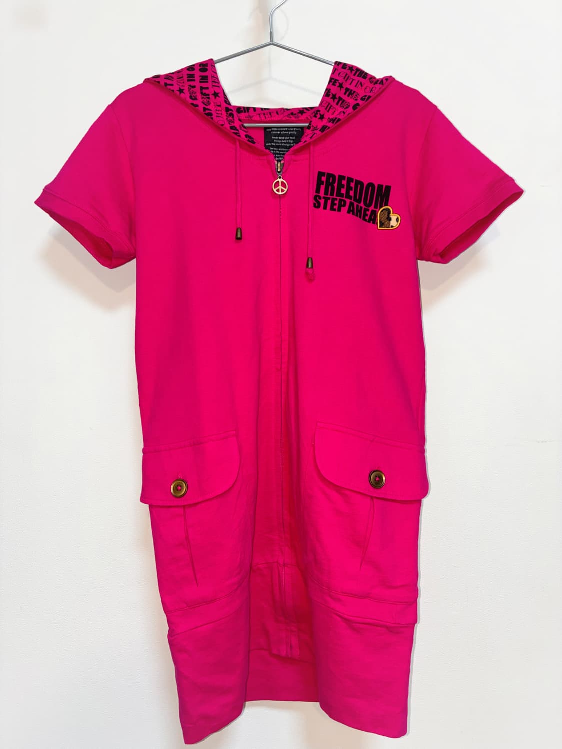 space opera y2k hot pink hood zip-up 상품이미지1