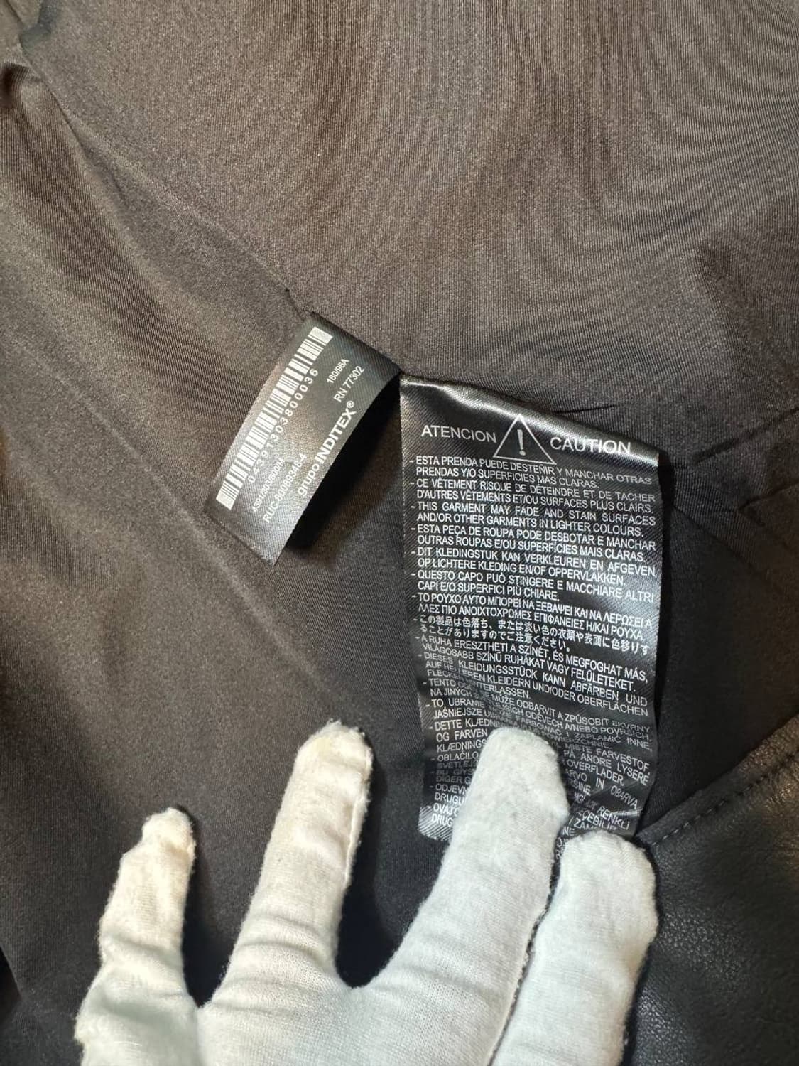 자라 블랙 레더 자켓 상품이미지4