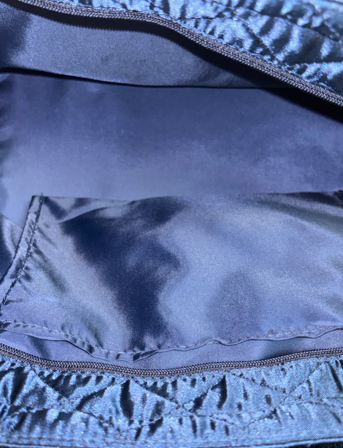 Naraya 리본 보우 퀄팅 백 가방 토트백 네이비 빈티지 갸루 고딕 상품이미지4