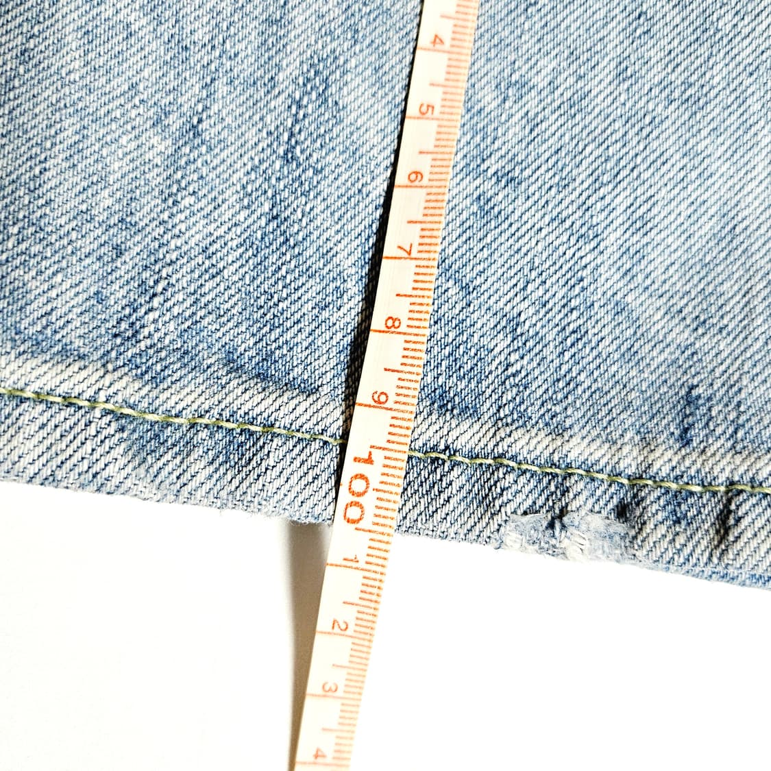 [실측32][알마니 익스체인지] 스트레이트 잼브 드로이트 라이트인디고 상품이미지10