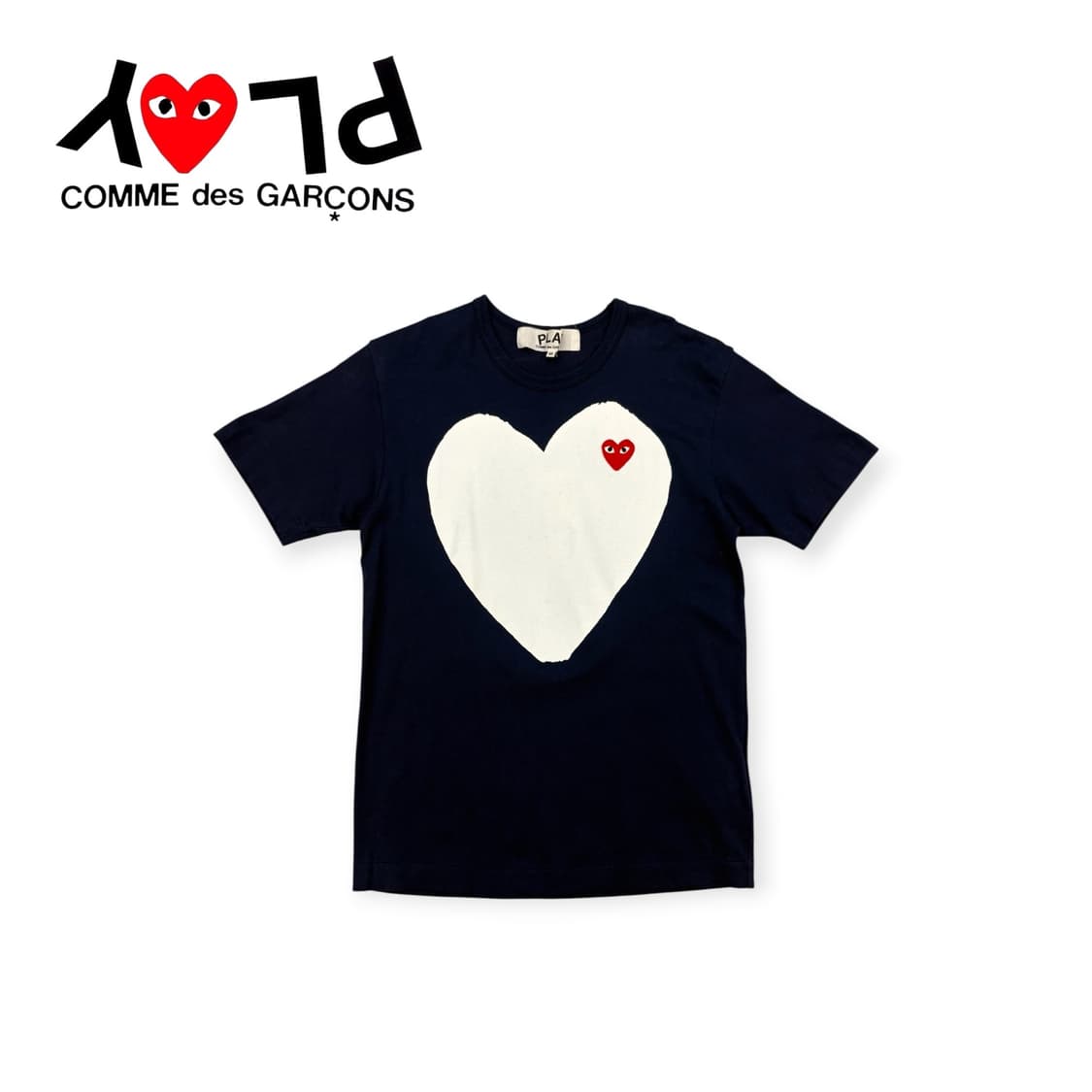꼼데가르송 PLAY 화이트하트 티셔츠 상품이미지1