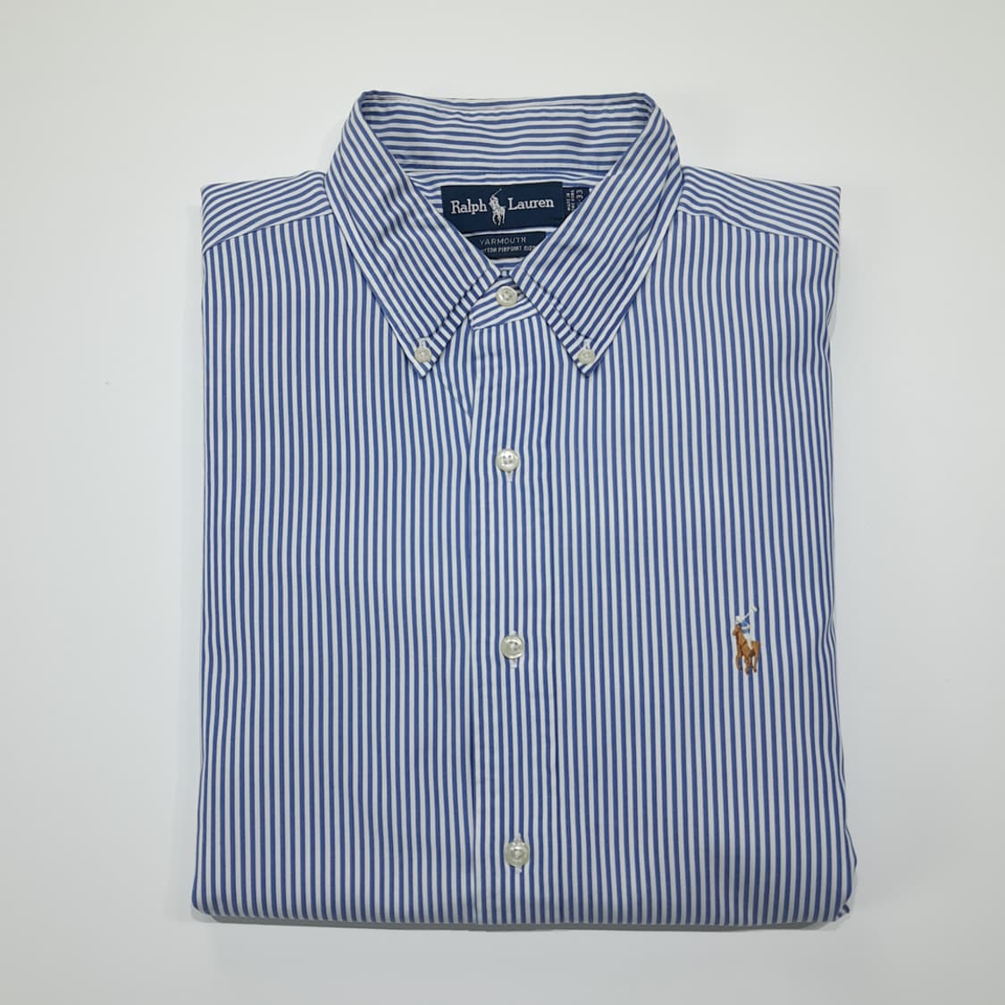 CL539 XL 폴로 90s 홍콩판 스트라이프 클래식 블루 셔츠 남방 상품이미지7