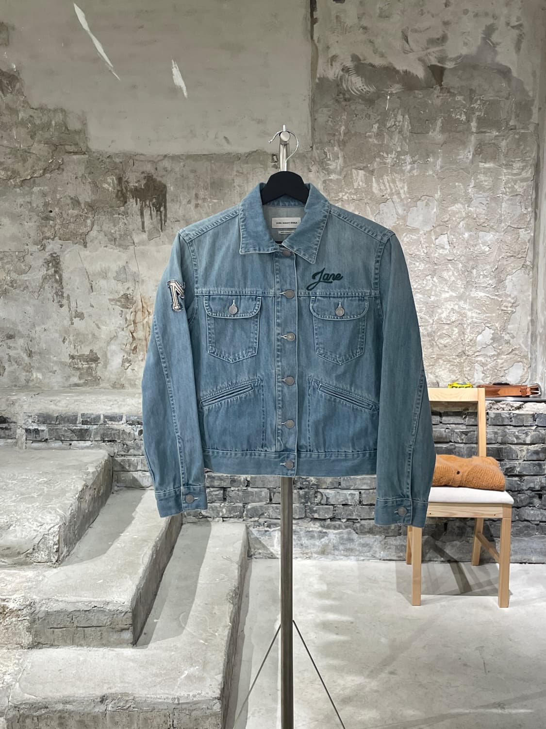 이자벨 마랑 에뚜왈 연청 레인 메이커스 크롭 데님 자켓 상품이미지2