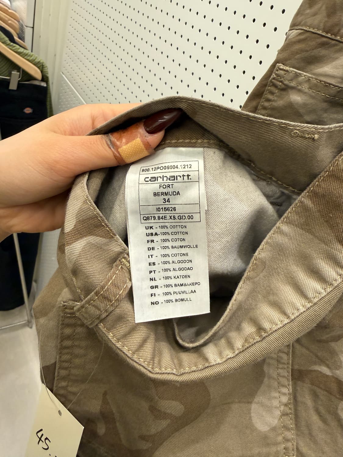 칼하트 포켓 밀리터리 반바지 U1595 상품이미지5