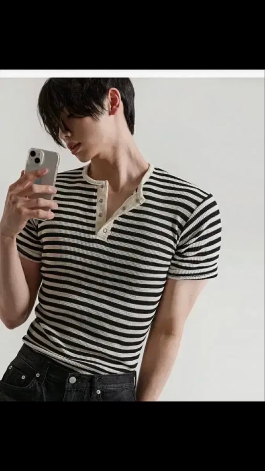 코시하루 단가라 반팔 니트 상품이미지3