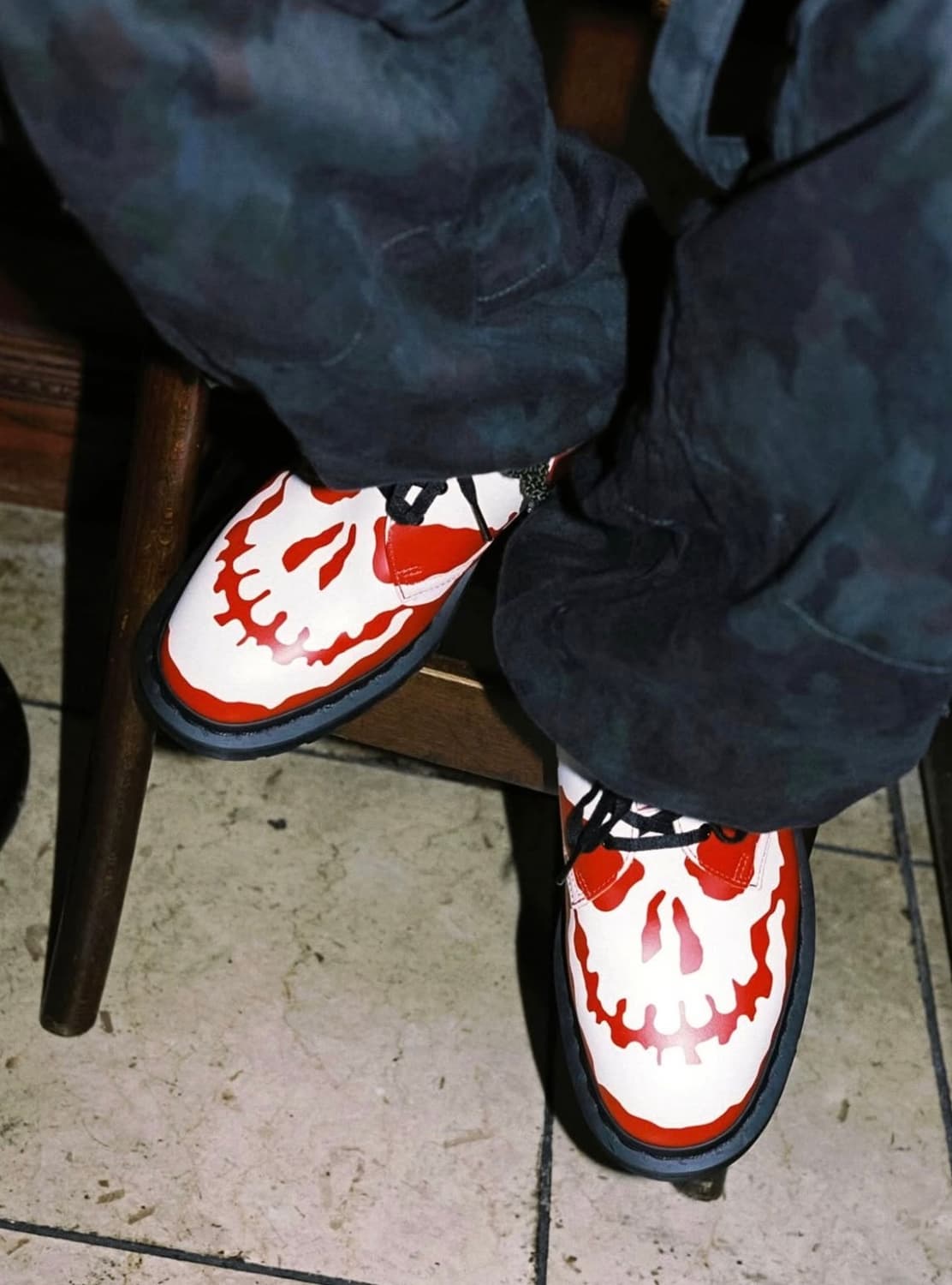 슈프림 닥터마틴 3홀 스컬 레드 270 상품이미지1