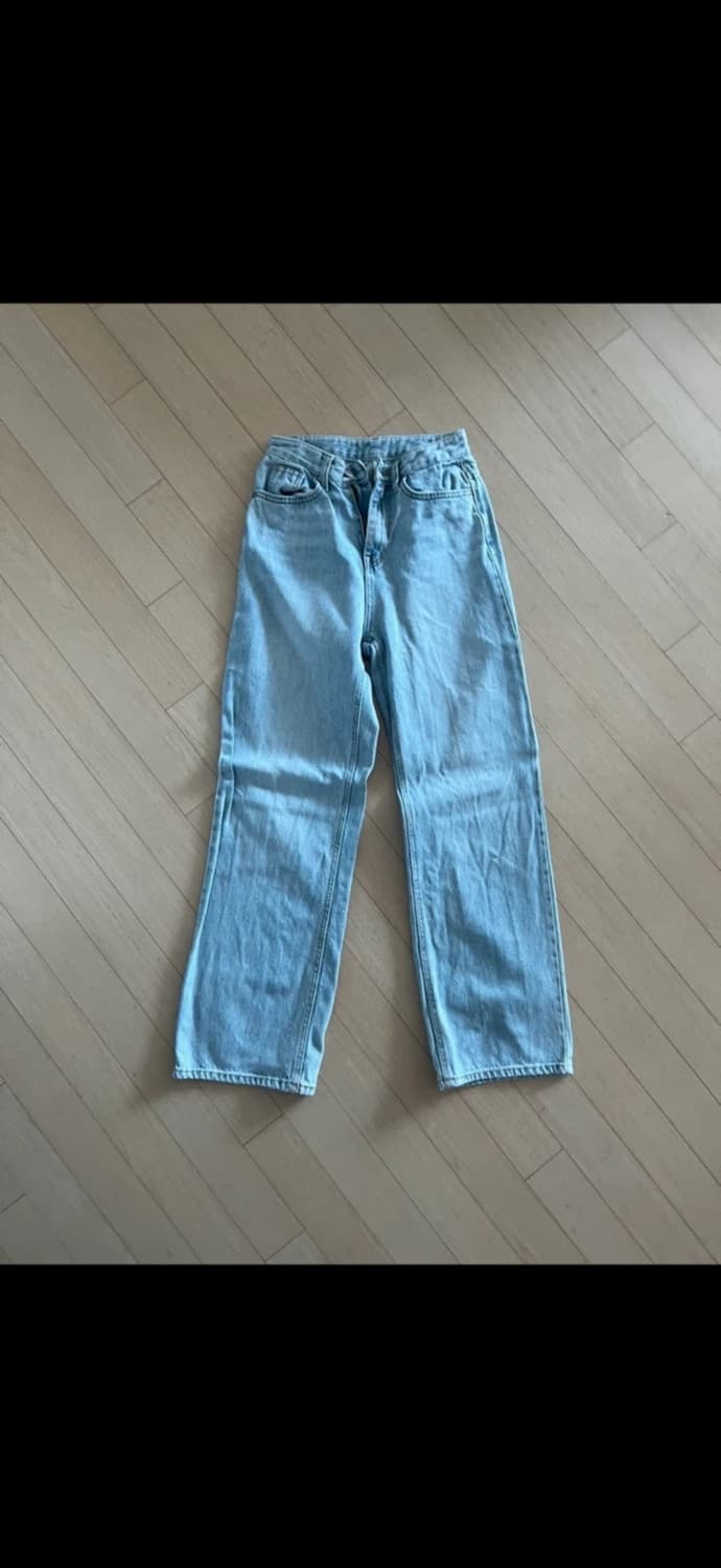 에이블리 와이드 연청바지 상품이미지1