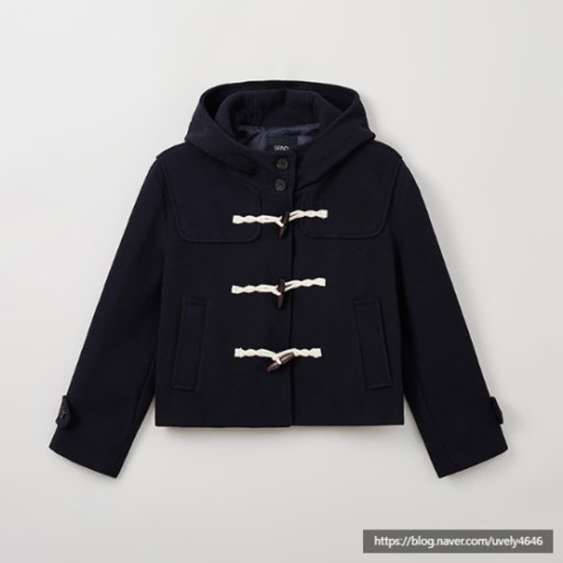 스파오 더블 숏코트 떡볶이코트 네이비 M 상품이미지1