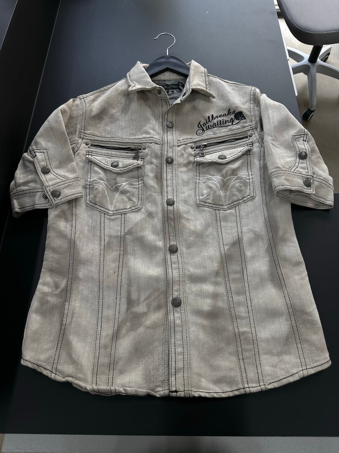 Japan vintage In the Attic 스컬 락시크 워시드 반팔 상품이미지8