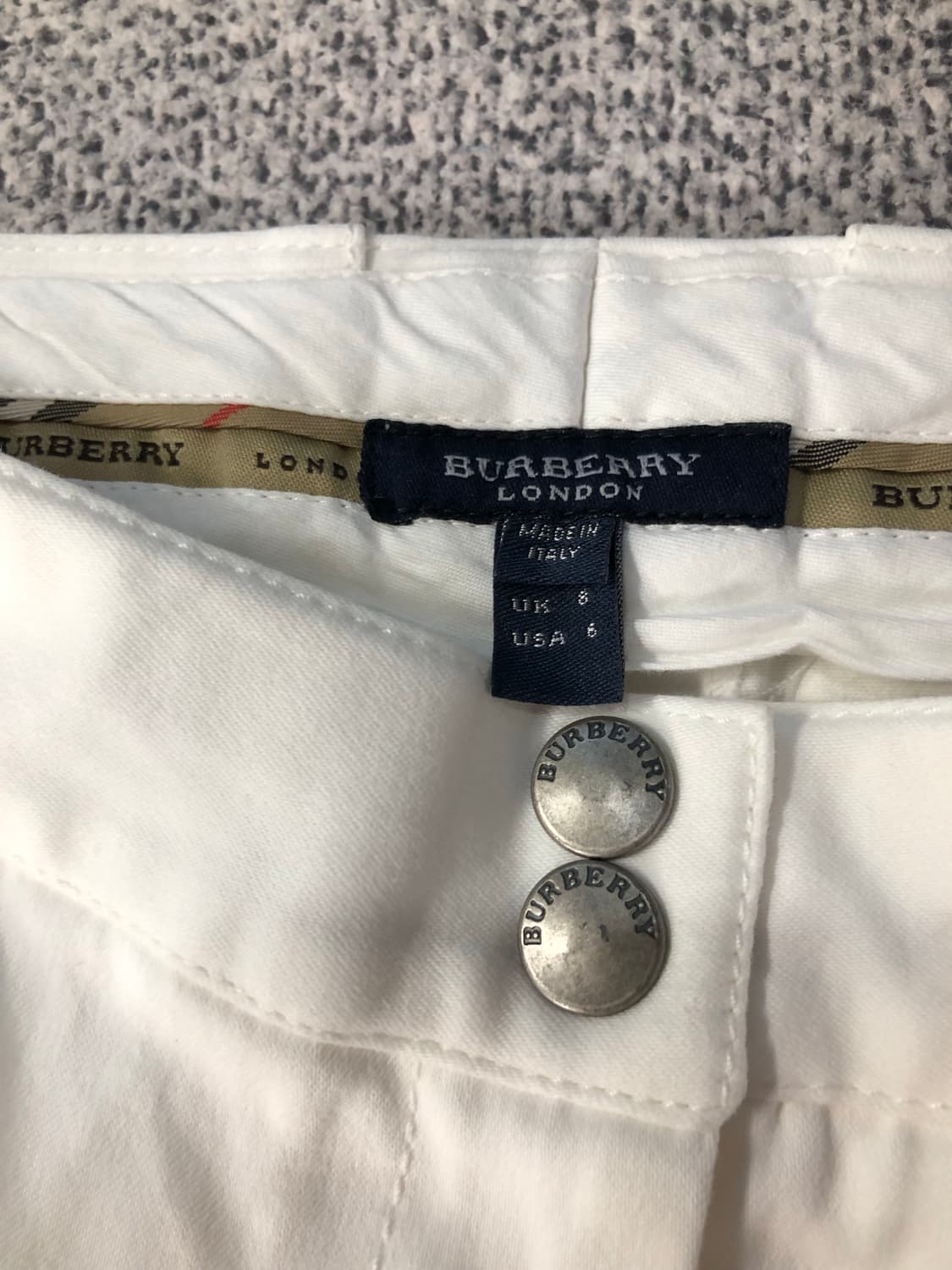 버버리 런던 화이트 코튼팬츠 29인치 상품이미지3