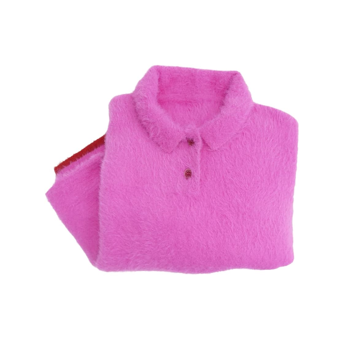 자크뮈스 플러피 폴로 핑크 니트  상품이미지2