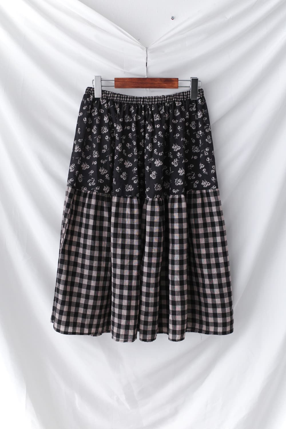 flower check skirt 상품이미지1