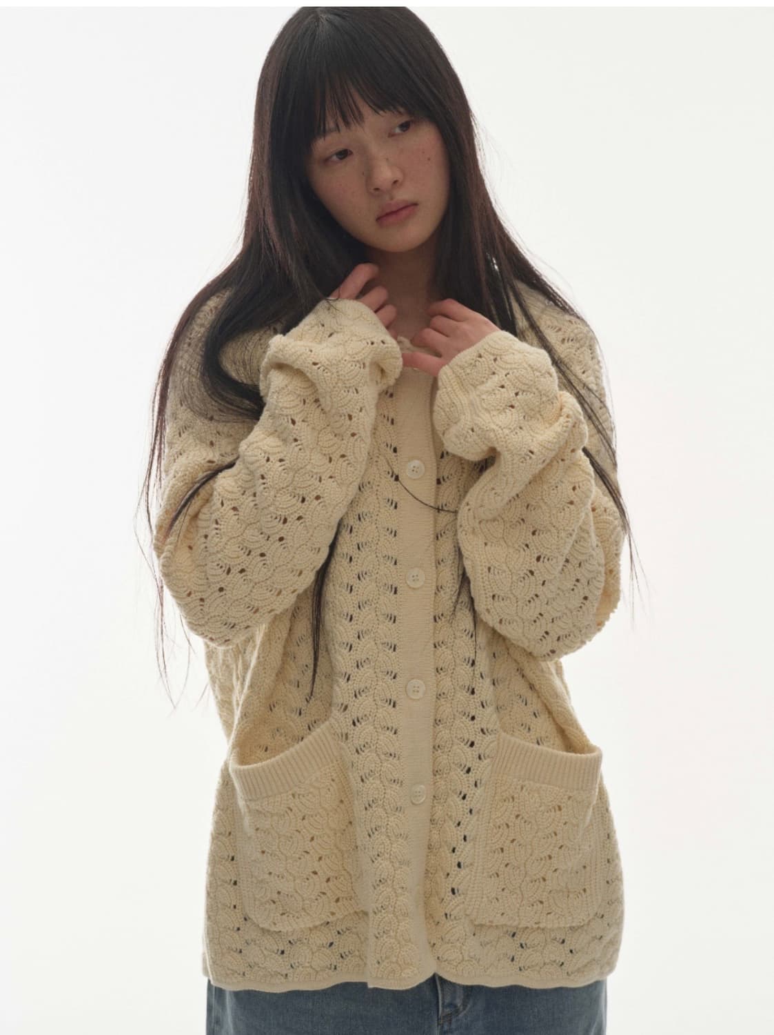 coyseio wave knit cardigan 새상품 상품이미지1