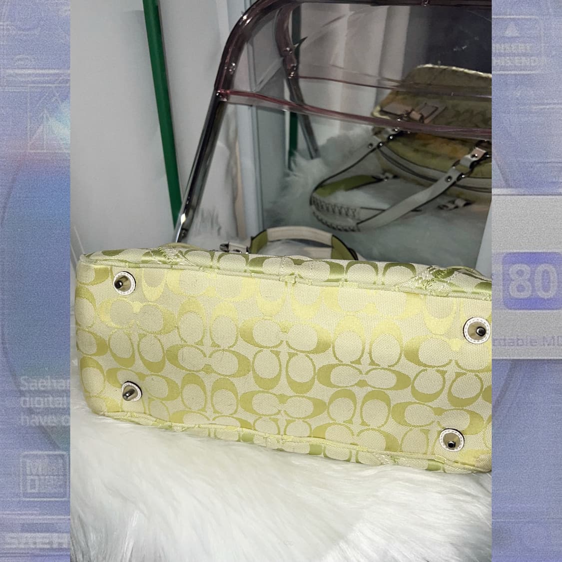 코치 연두 볼링백 상품이미지7