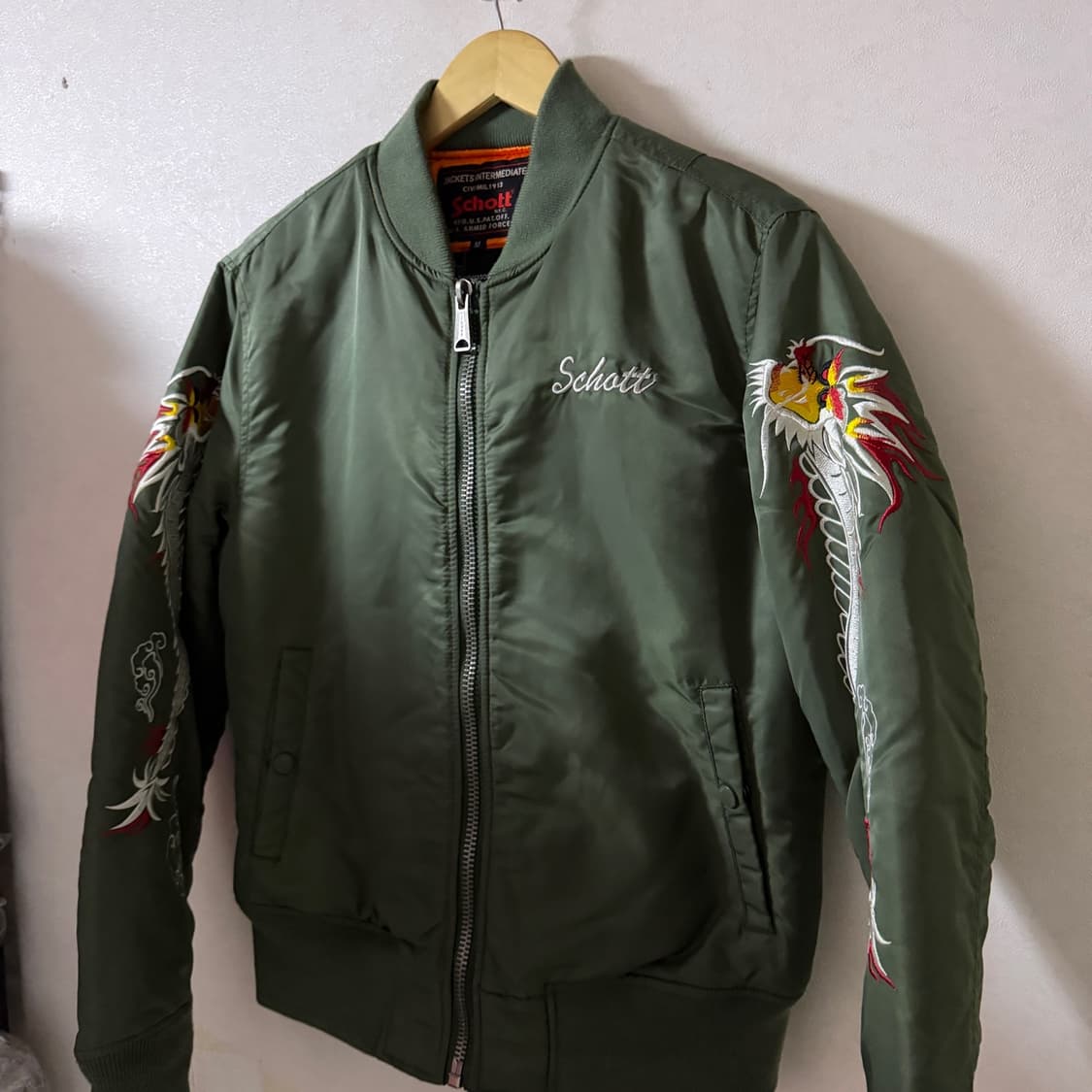 앤더슨벨X쇼트 MA-1 자켓 카키 L (95-슬림 100) 상품이미지8