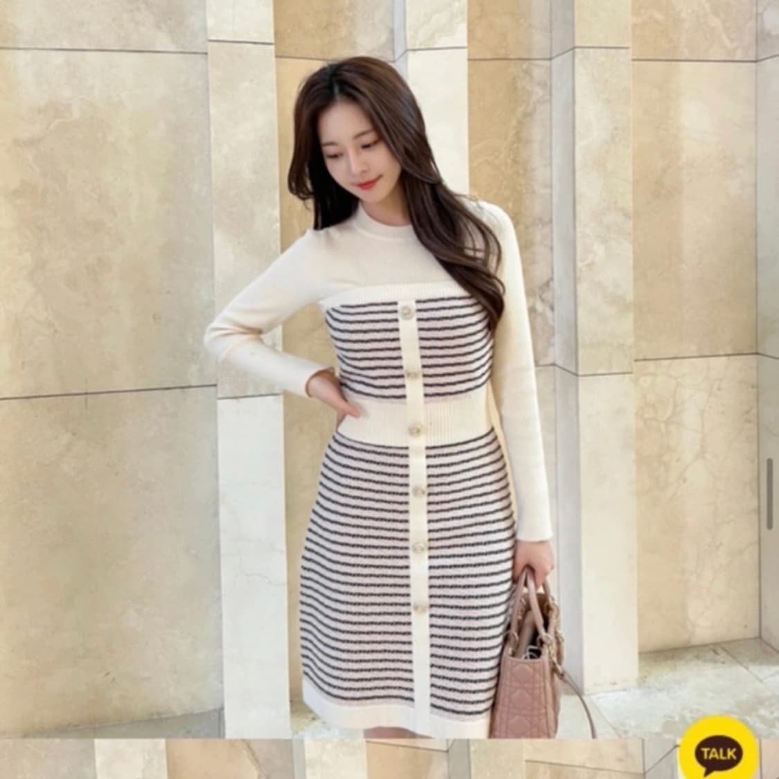 아옳이 브랜드 로아르 마이멜로디 니트 원피스 나들이룩 하객룩 상품이미지4