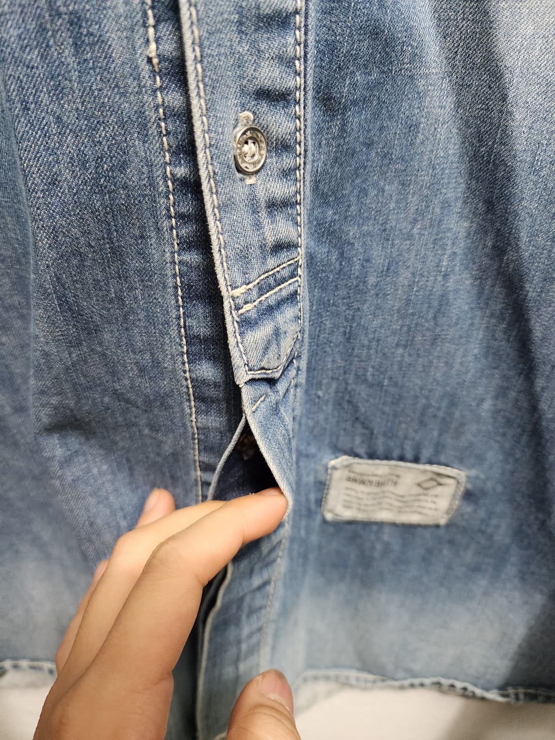 브라운브레스 워싱 데님 워크셔츠 상품이미지3