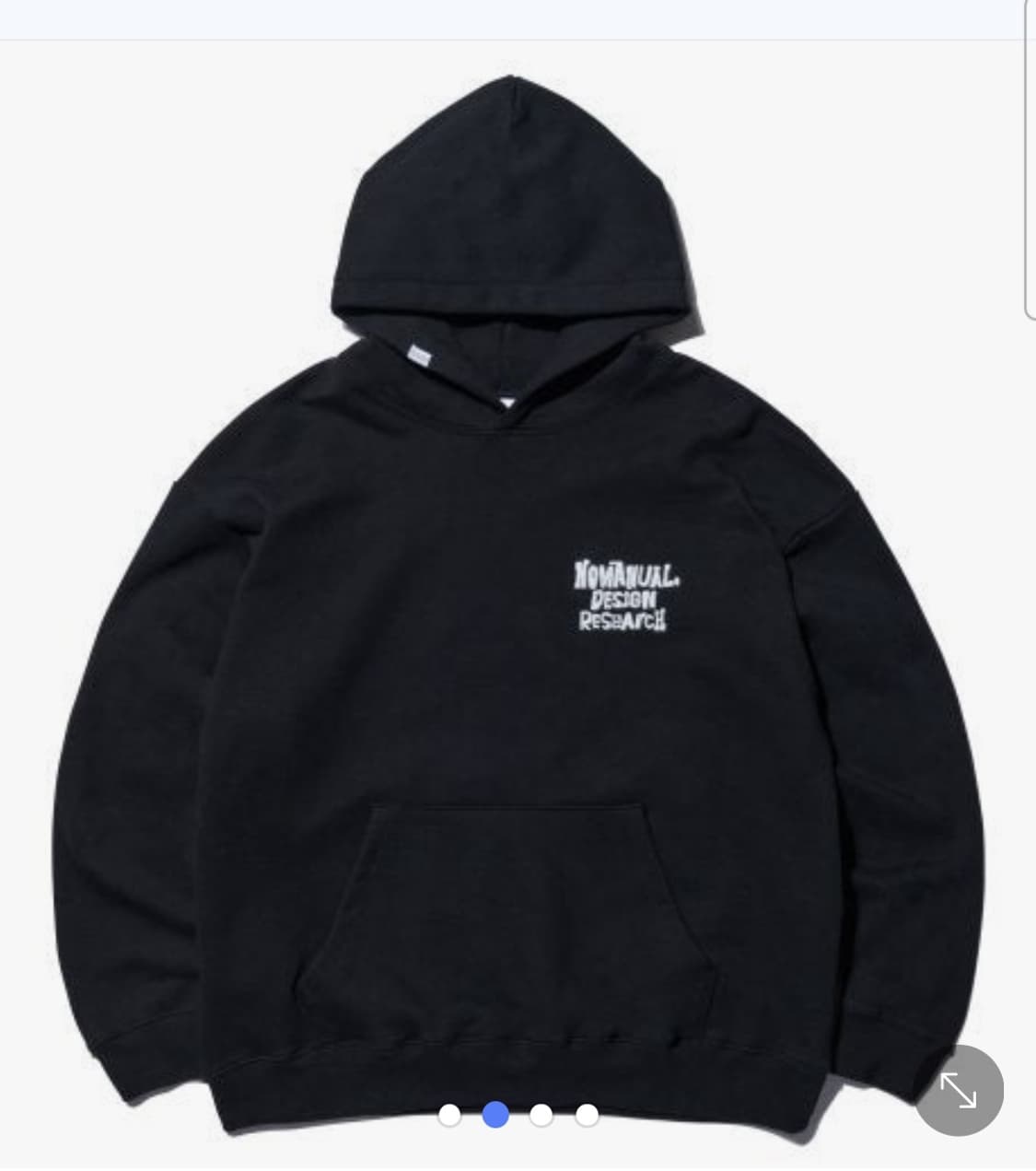 노매뉴얼 블랙 후드티 상품이미지1