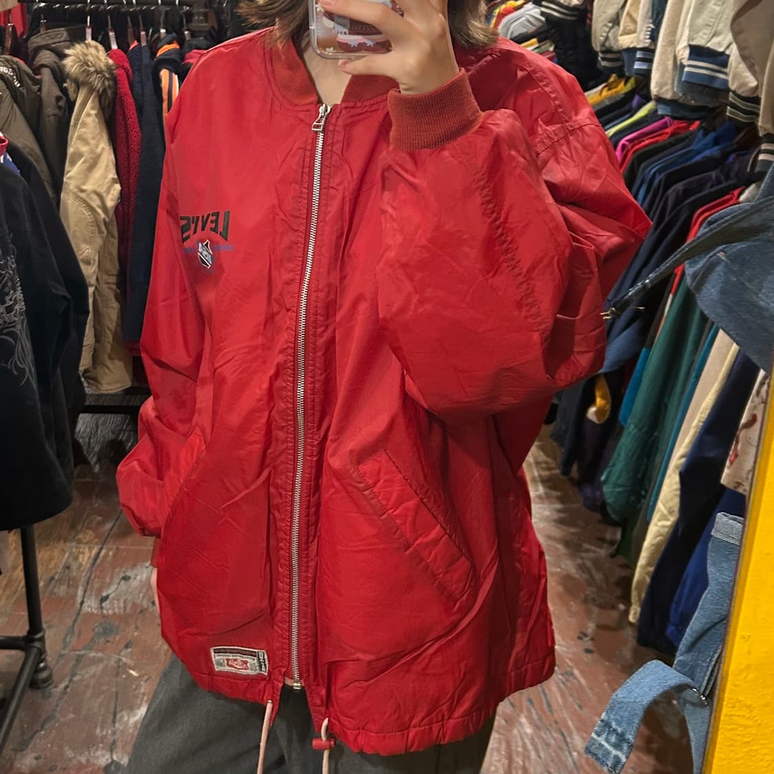  [HI]리바이스 집업 점퍼 레드 상품이미지4