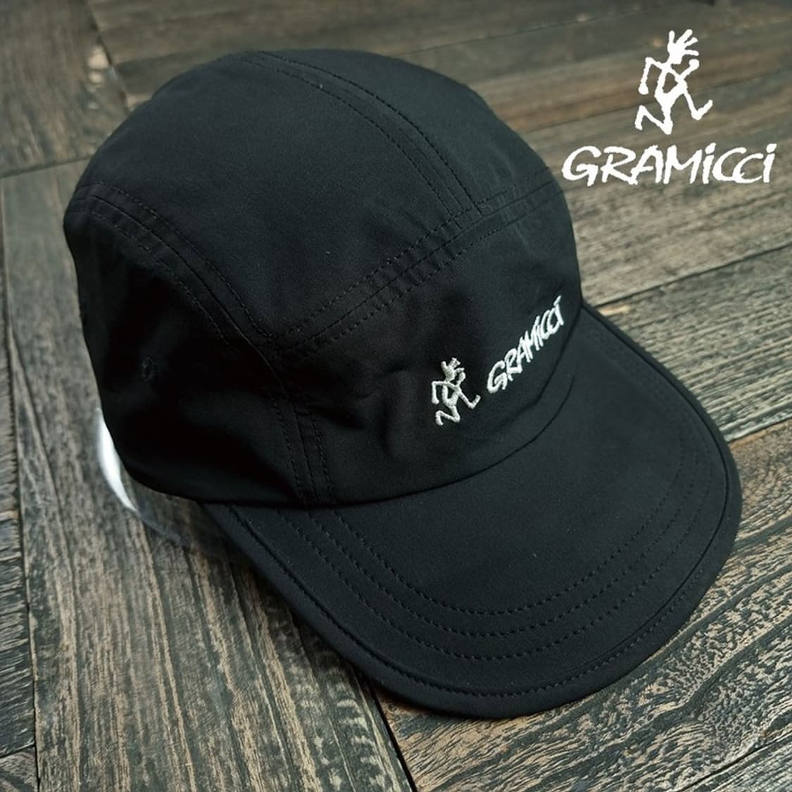 [그라미치] 로고 자수 캠프캡 블랙 M19777 상품이미지1