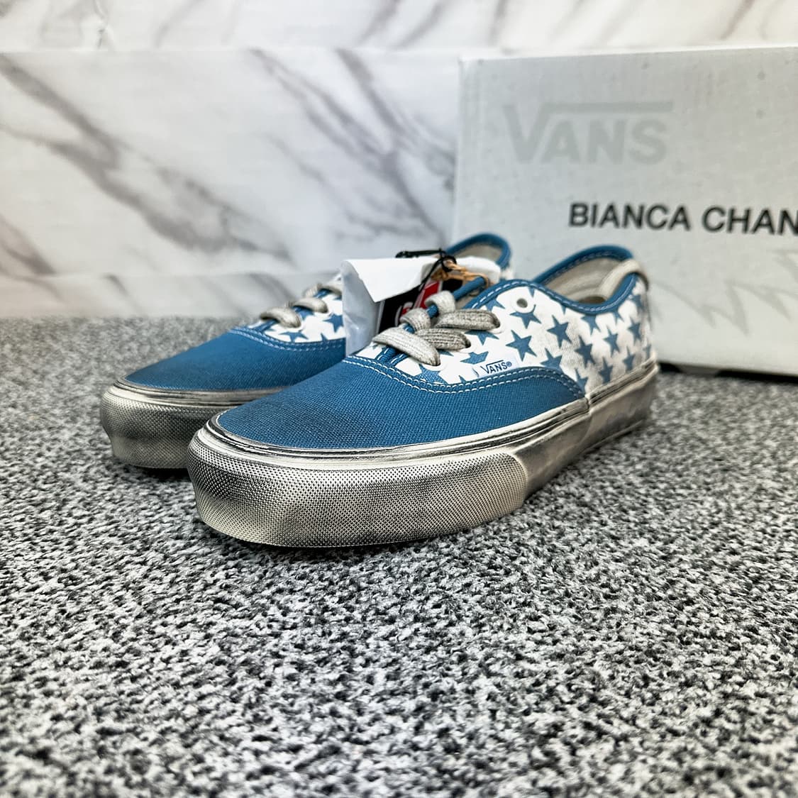 반스 볼트 X 비앙카 샹동 여성 블루 스타 디스트레스드 상품이미지1