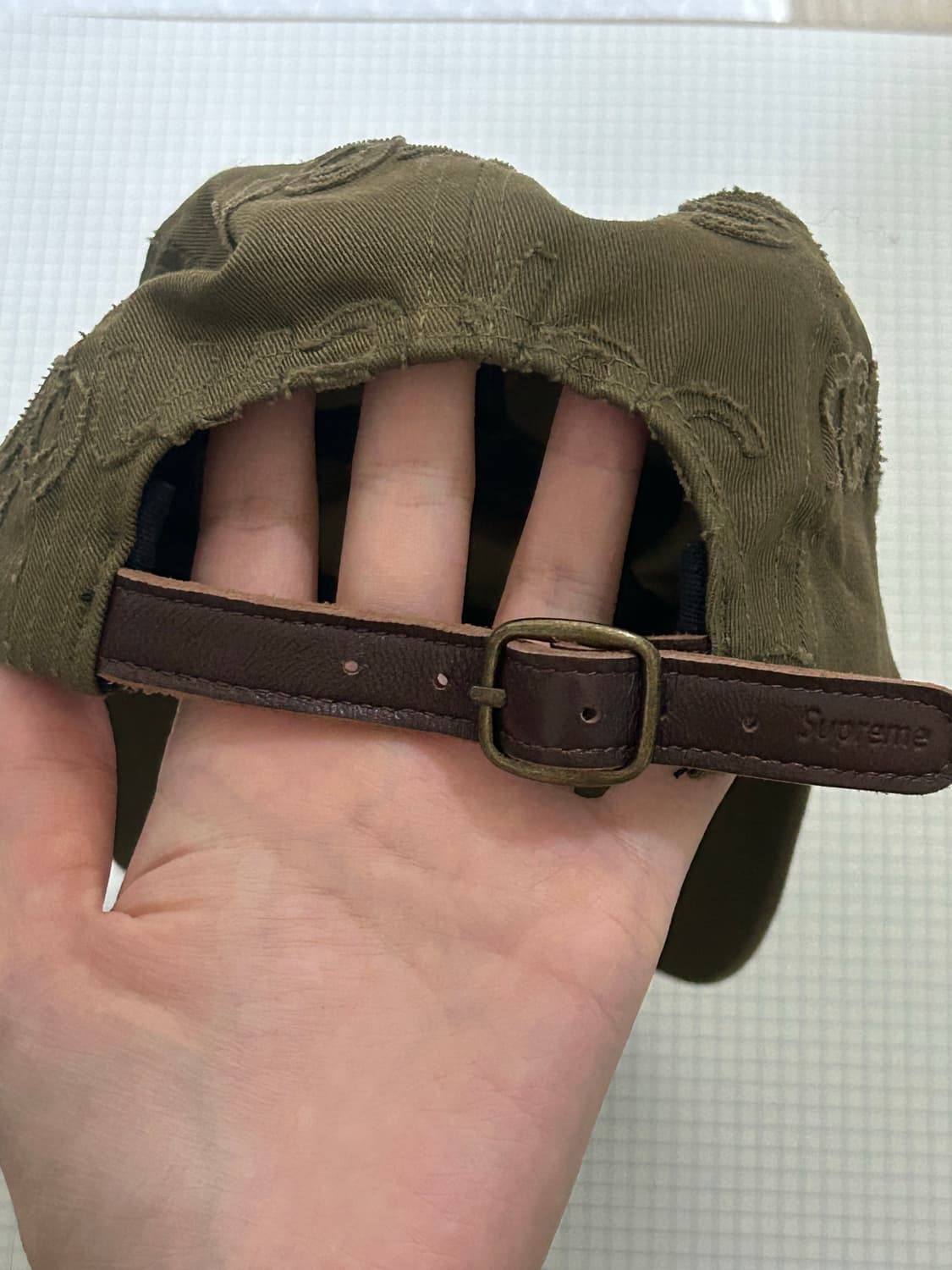 23SS Supreme Lasered Twill Camp Cap 상품이미지2