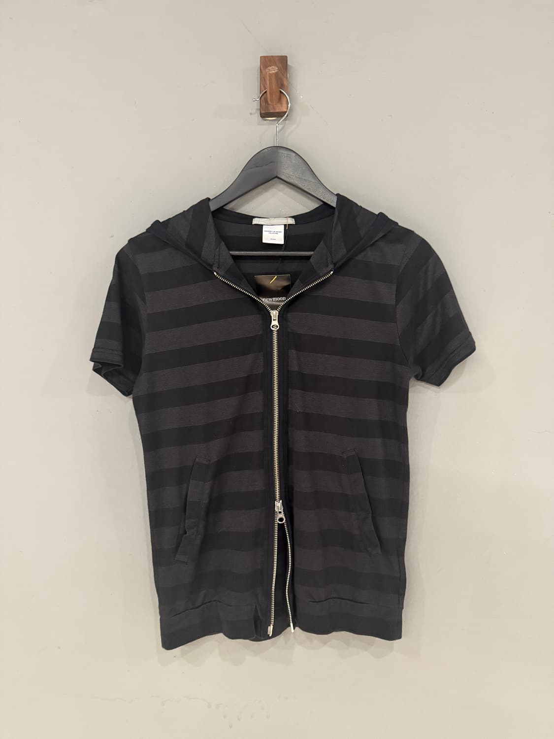 stripe pattern 2-way hood zip-up 상품이미지4