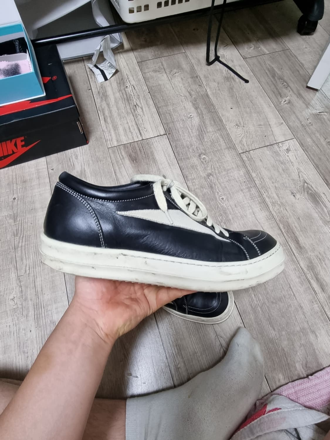 [42.5]릭오웬스 반스 로우 블랙밀크 상품이미지8