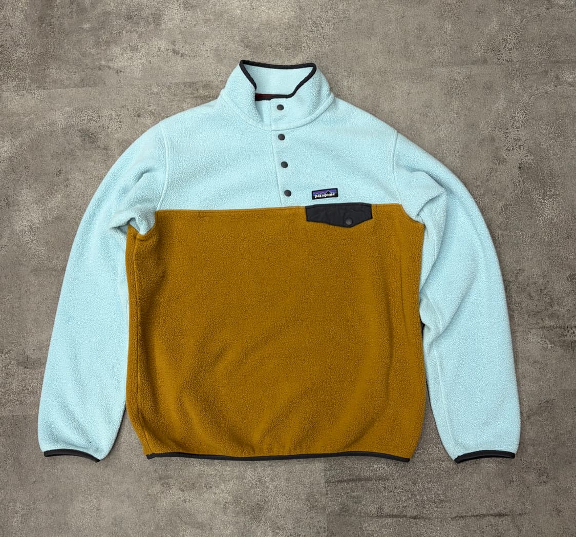 10s 파타고니아 신칠라 플리스 풀오버 블루/브라운 상품이미지1