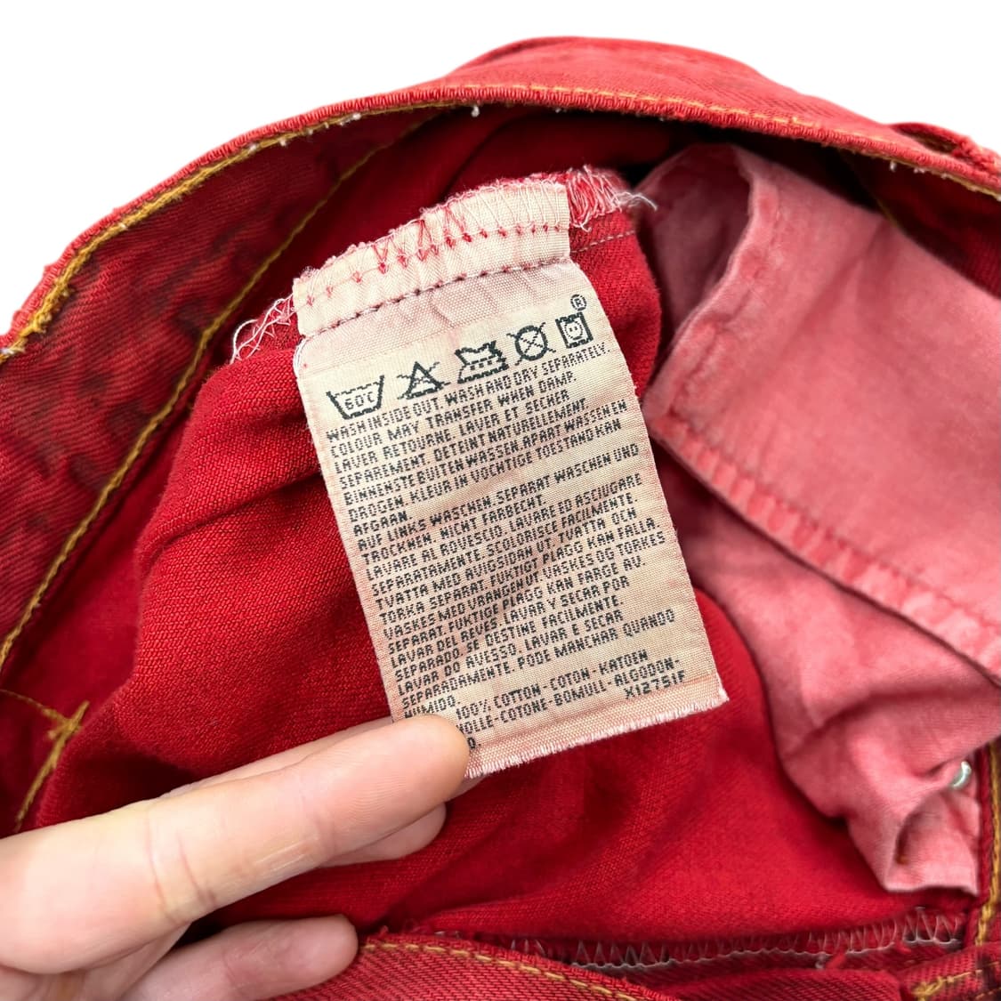 (30) 리바이스 501 레드 데님 팬츠 made in USA 상품이미지5