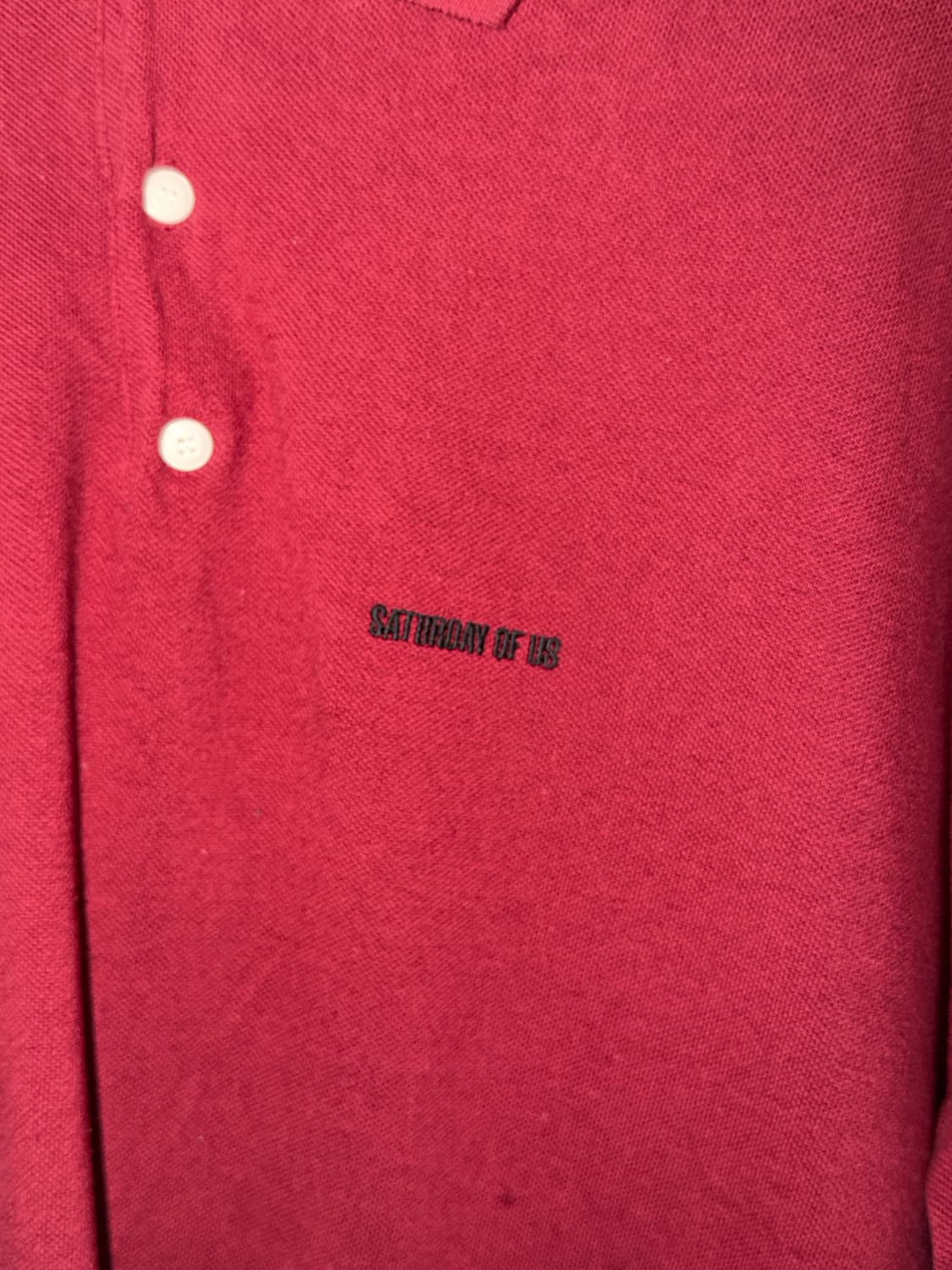 STU  PK 폴로 셔츠 버건디 긴팔 상품이미지2