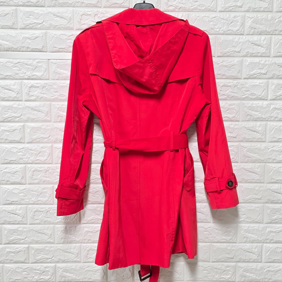 택포// L 캘빈클라인 레드 트렌치코트 새상품 상품이미지4