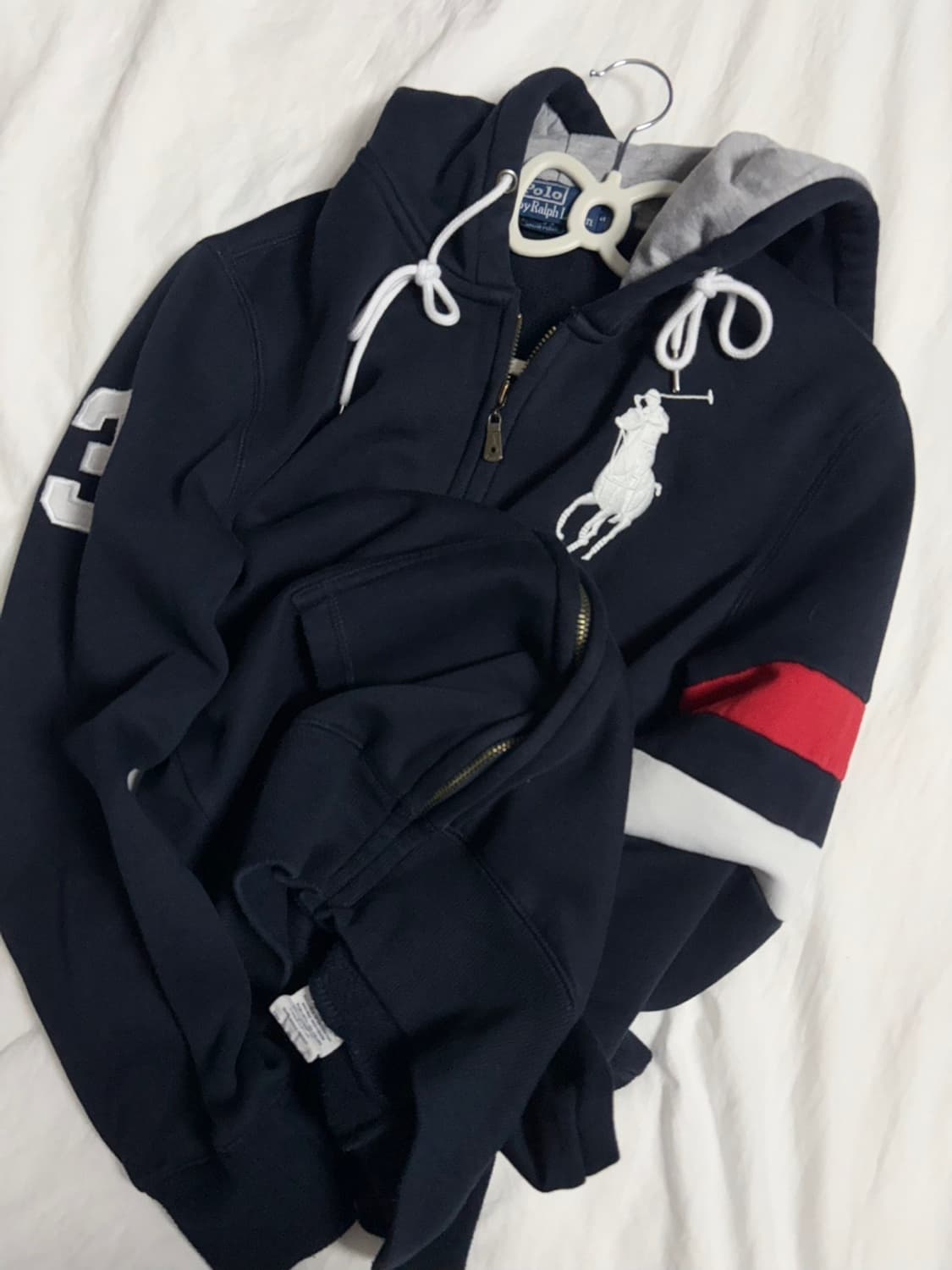 폴로 빅포니 네이비 후드집업 상품이미지3