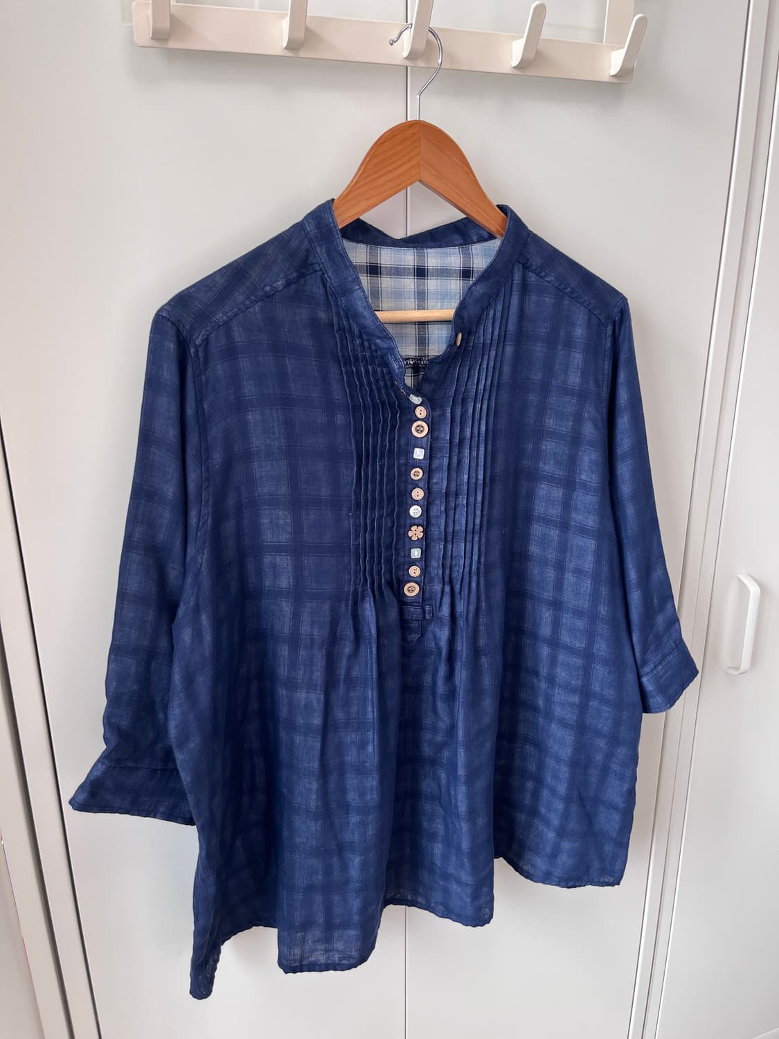 Colopuca 체크 단추 모리걸 블라우스 상품이미지8