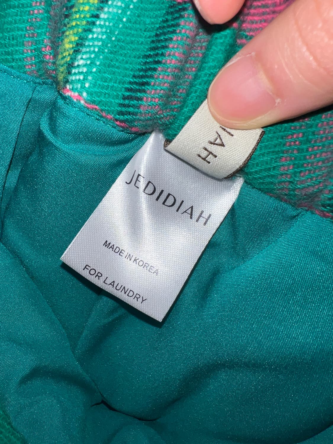 그린 체크 플리츠 스커트 상품이미지8