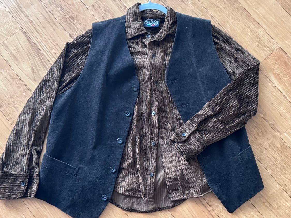 프레피룩 코디셋 ( 셔츠 베스트 치마 아우터 자켓 넥타이 ) 빈티지 상품이미지2